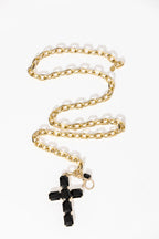 Black Cross Chain Belt