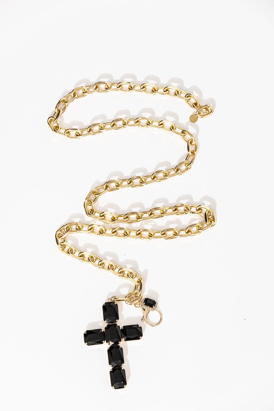 Black Cross Chain Belt