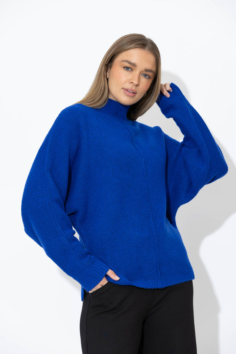 Cobalt Dolman Knit