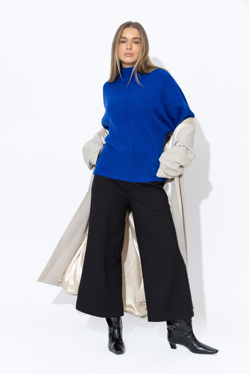 Cobalt Dolman Knit