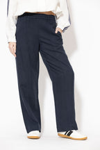 Navy Washed Linen Naples Pant