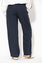 Navy Washed Linen Naples Pant