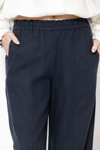 Navy Washed Linen Naples Pant