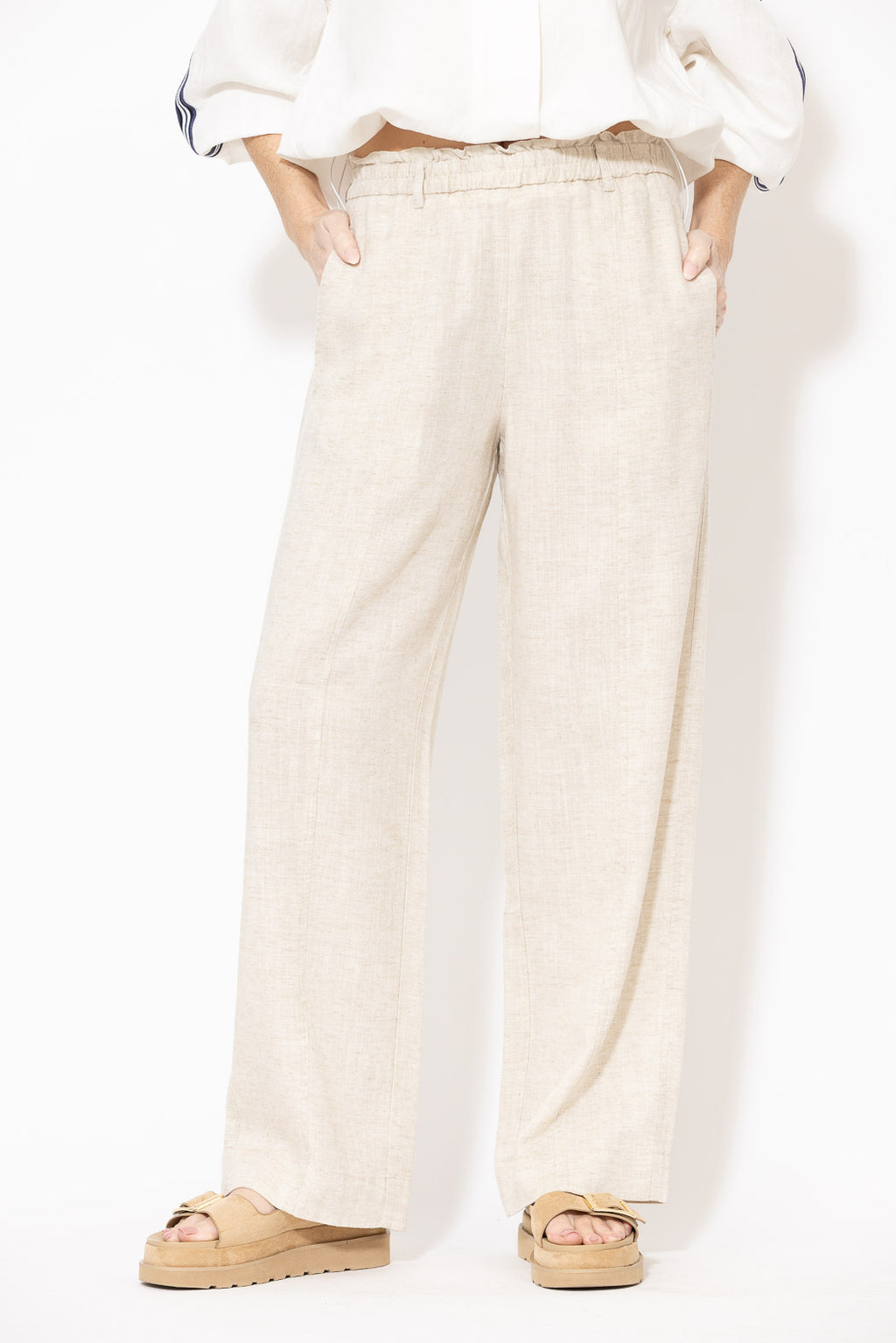Natural Washed Linen Naples Pant