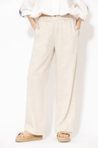 Natural Washed Linen Naples Pant