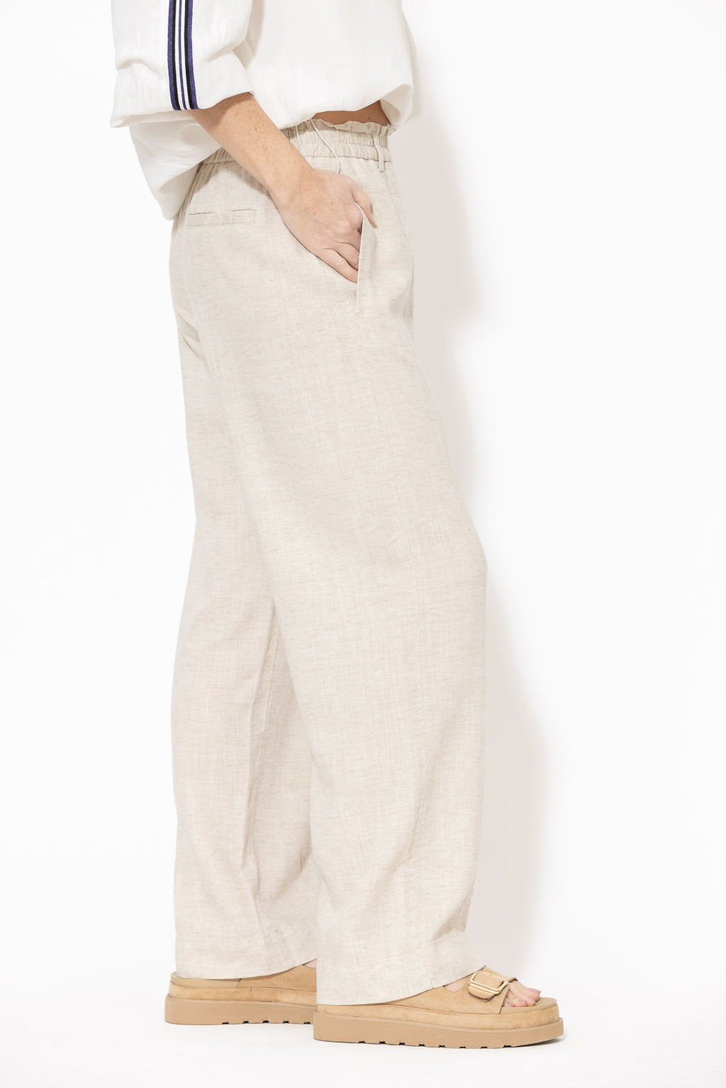 Natural Washed Linen Naples Pant