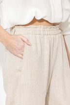 Natural Washed Linen Naples Pant