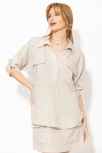 Natural Washed Linen Naples Shirt