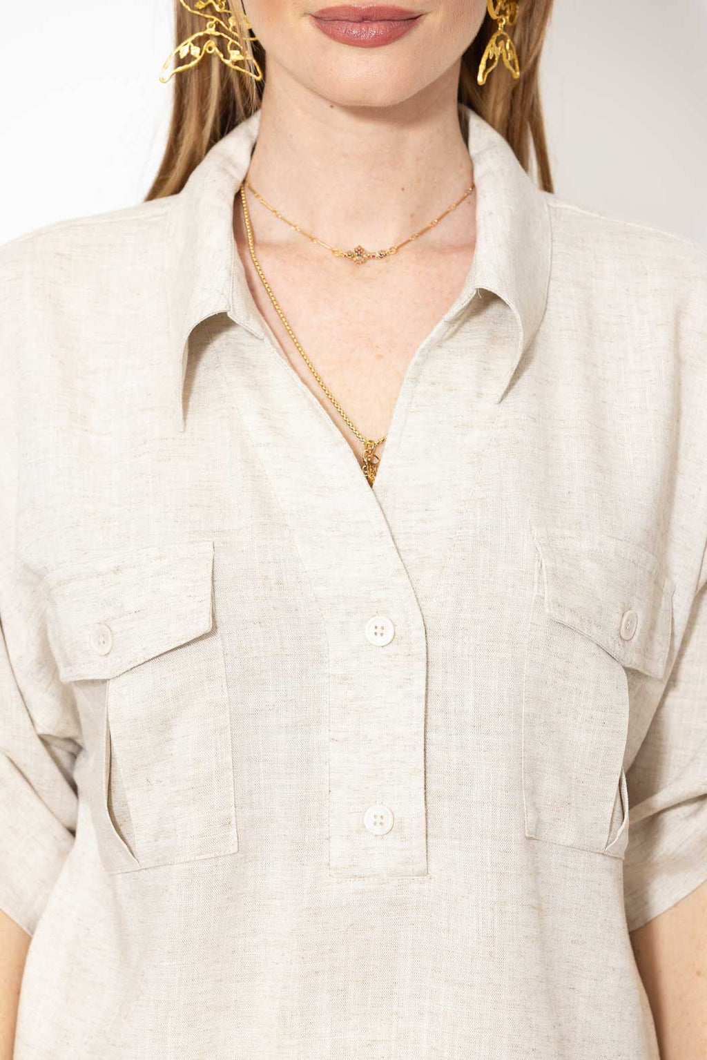 Natural Washed Linen Naples Shirt