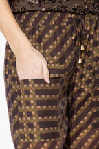 Check Tencel Linen Cargo Pant