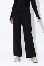 Black Ponte Pocket Pant
