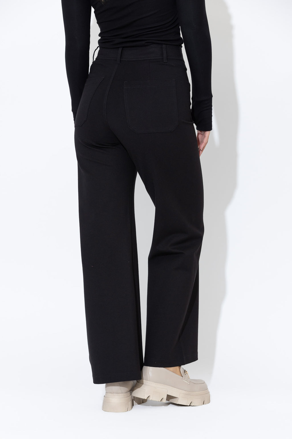 Fitz Pockets Black Ponte Pocket Pant – Motto AU