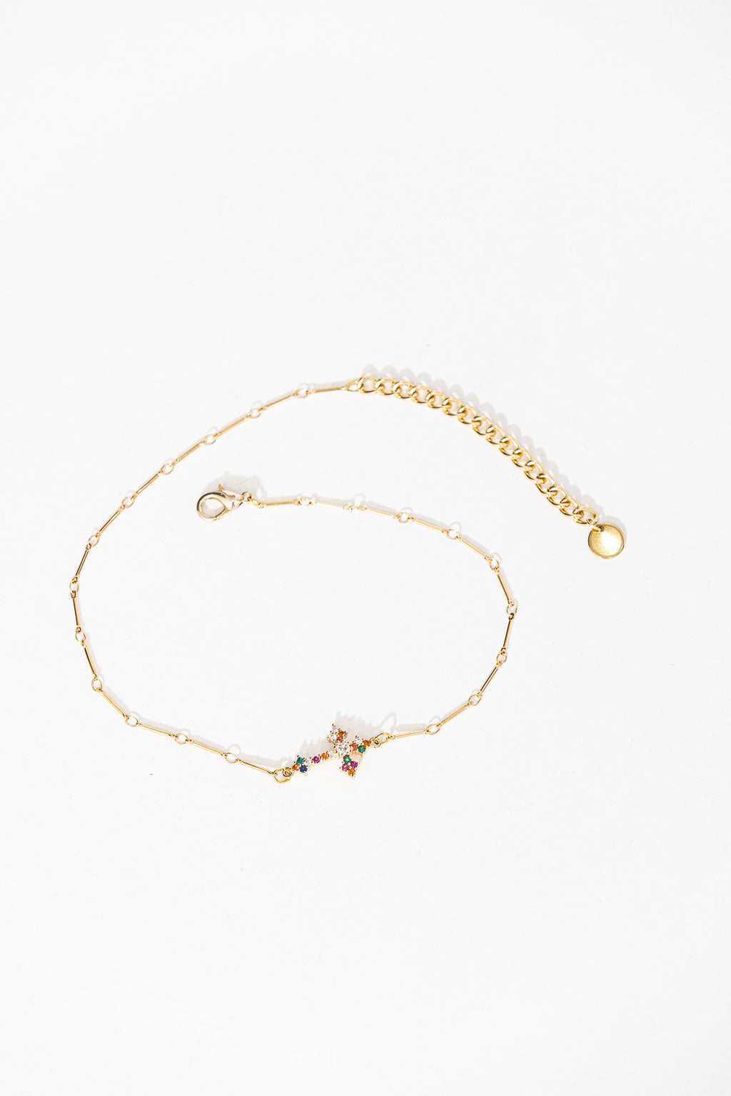Diamante Gold Plated Cross Necklace