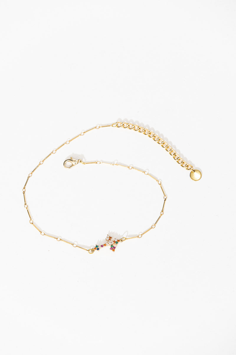 Diamante Gold Plated Cross Necklace