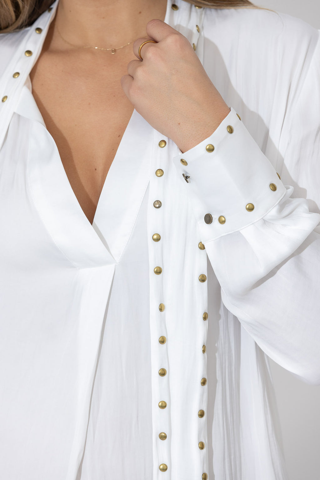 White Glow Stud Blogger Shirt
