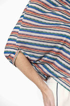 Orange Stripe Drape Top
