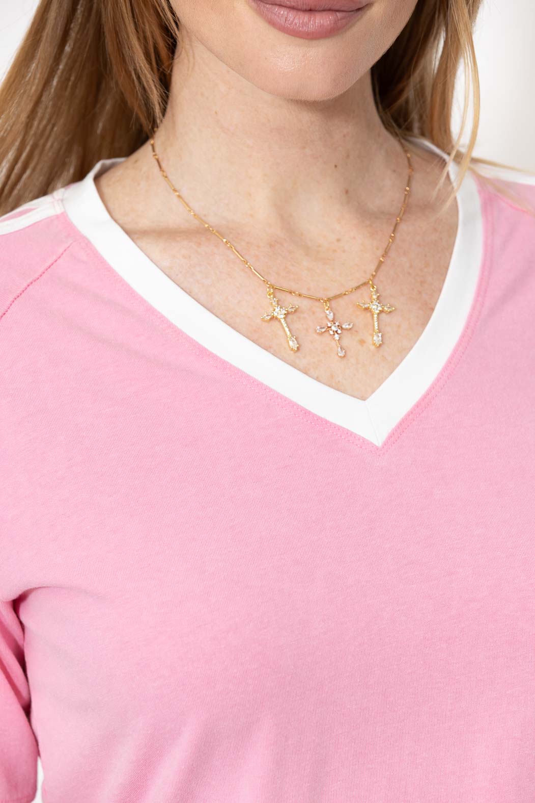 Pink Washed Cotton Rugby T-Shirt