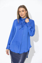 Cobalt Glow Stud Blogger Shirt