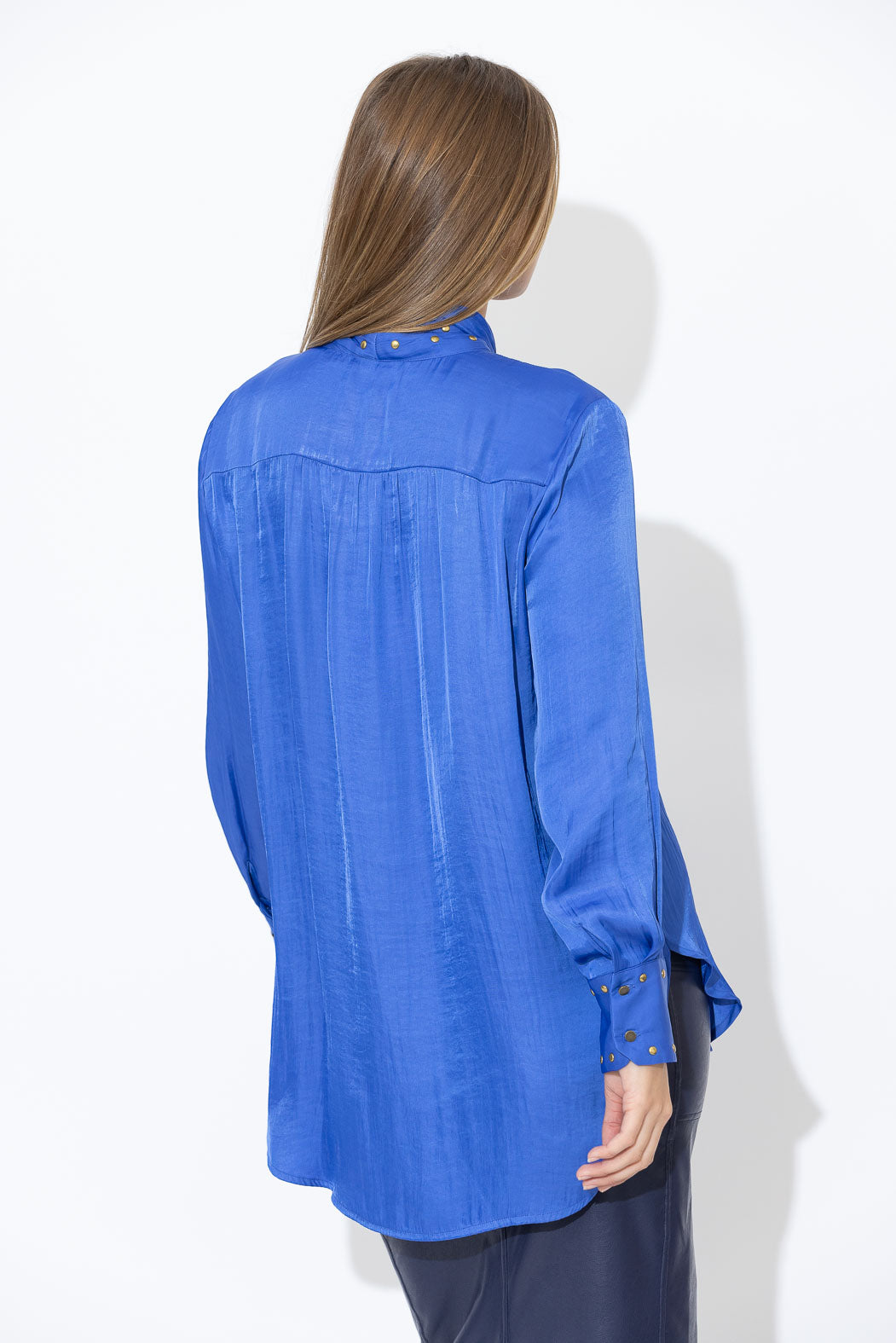 Cobalt Glow Stud Blogger Shirt
