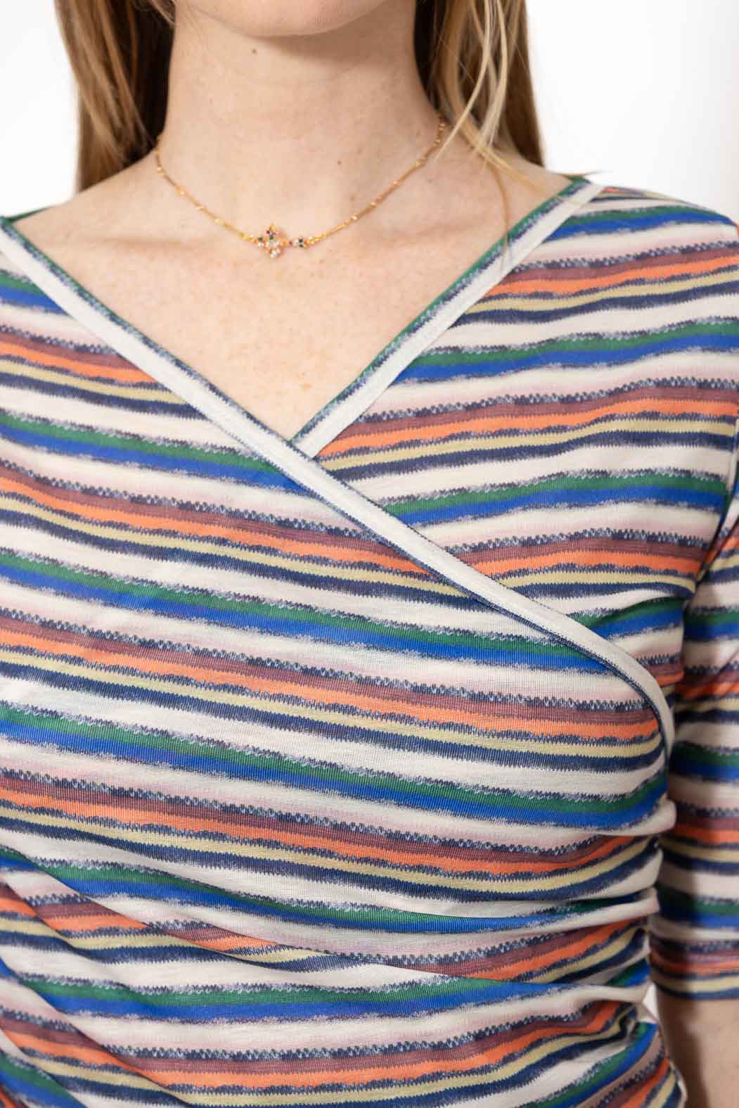 Orange Stripe Livvie Top