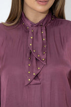 Deep Rose Glow Stud Blogger Shirt