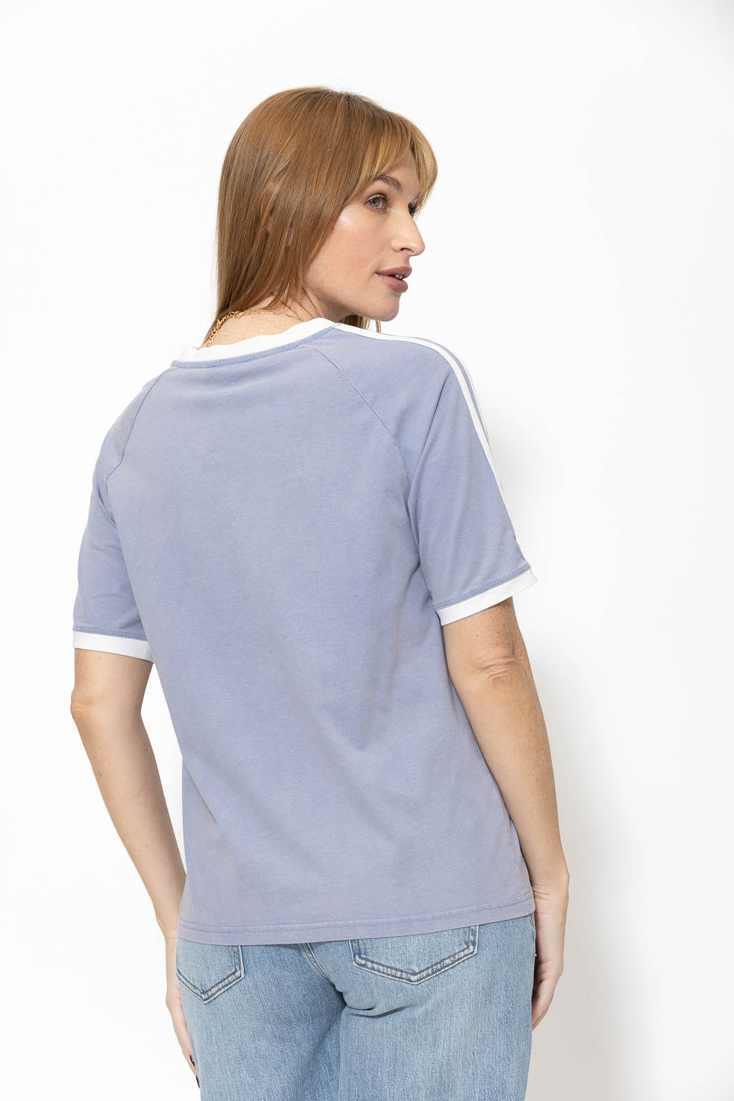 Blue Washed Cotton Rugby T-Shirt