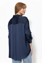 Navy Glow Boyfriend Shirt