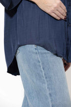 Navy Glow Boyfriend Shirt