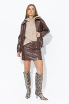 Taupe Fluffy Hooded Jumper