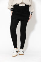 Black Tencel Skirt Over Legging