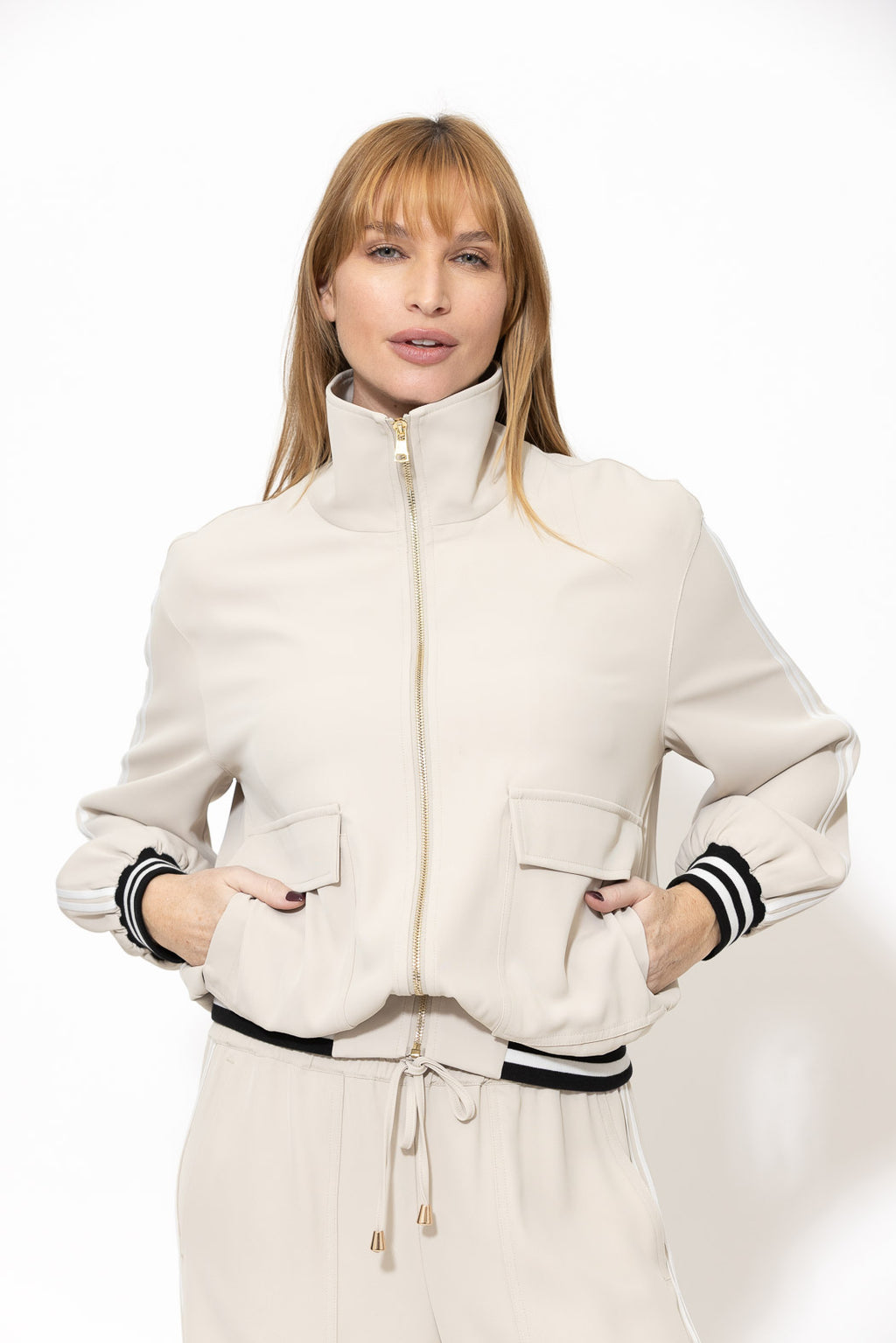 Beige Euro Athleisure Jacket