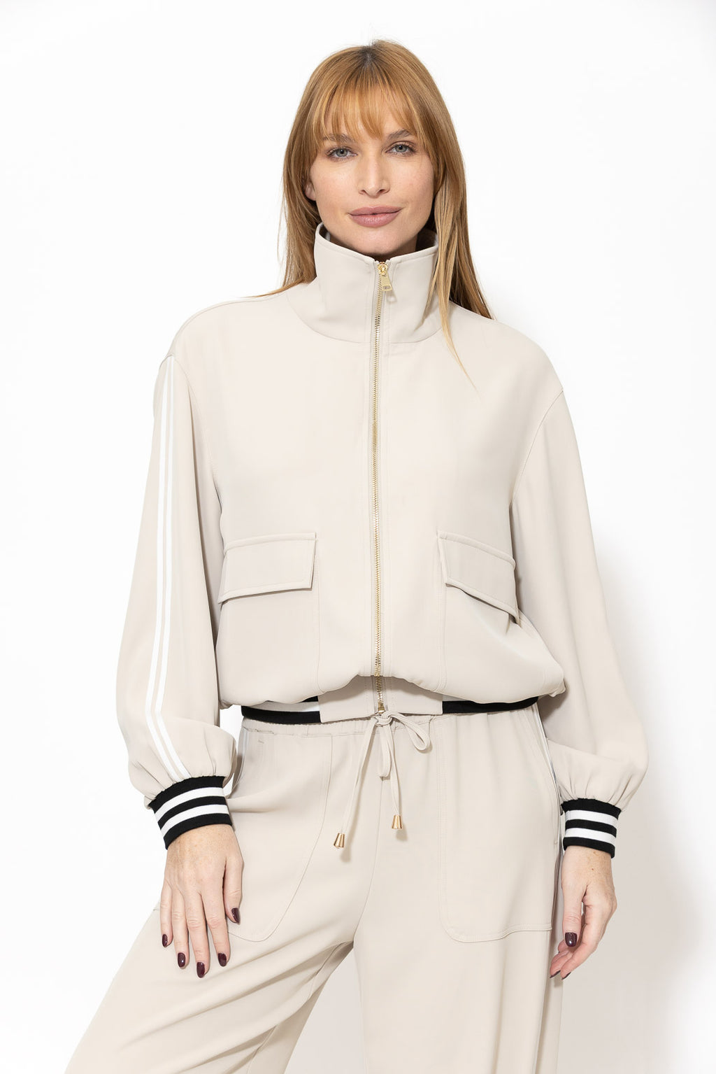 Beige Euro Athleisure Jacket