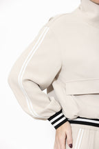 Beige Euro Athleisure Jacket