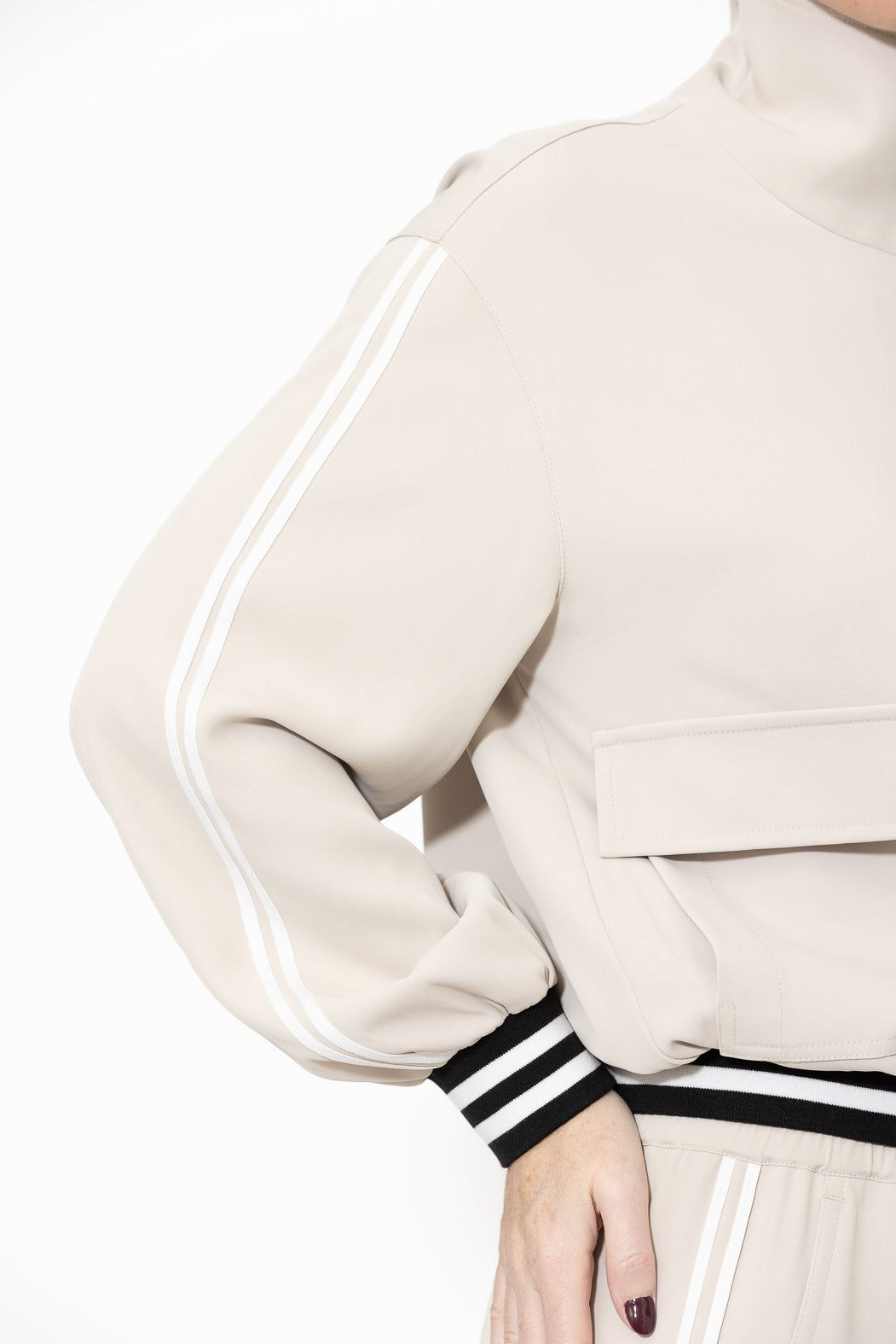 Beige Euro Athleisure Jacket
