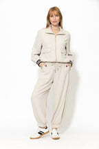 Beige Euro Athleisure Jacket