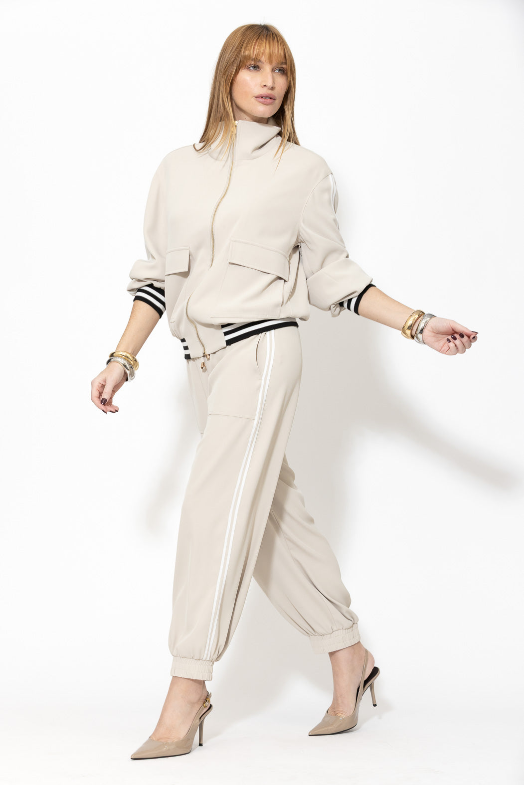 Beige Euro Sport Balloon Pant