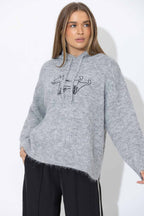 Grey Top Dog Hooded Jumper