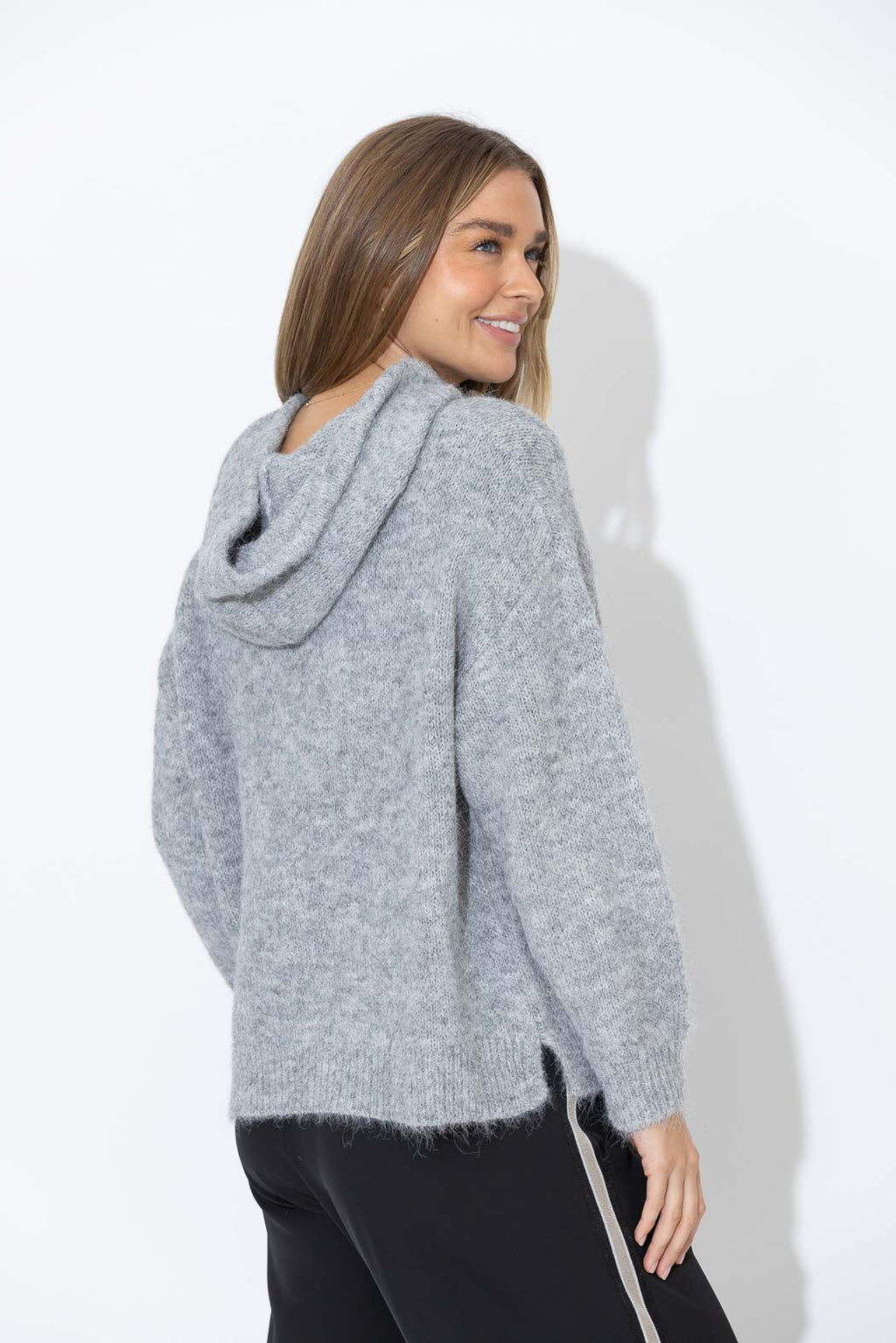 Grey Top Dog Hooded Jumper