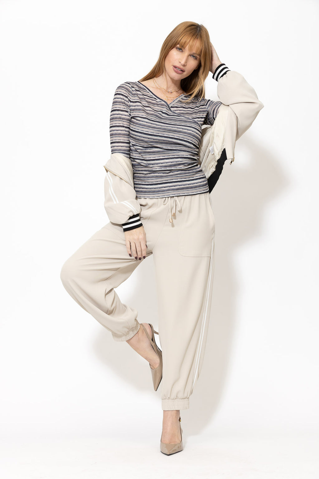 Grey Stripe Livvie Top