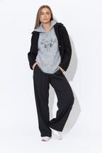 Grey Top Dog Hooded Jumper