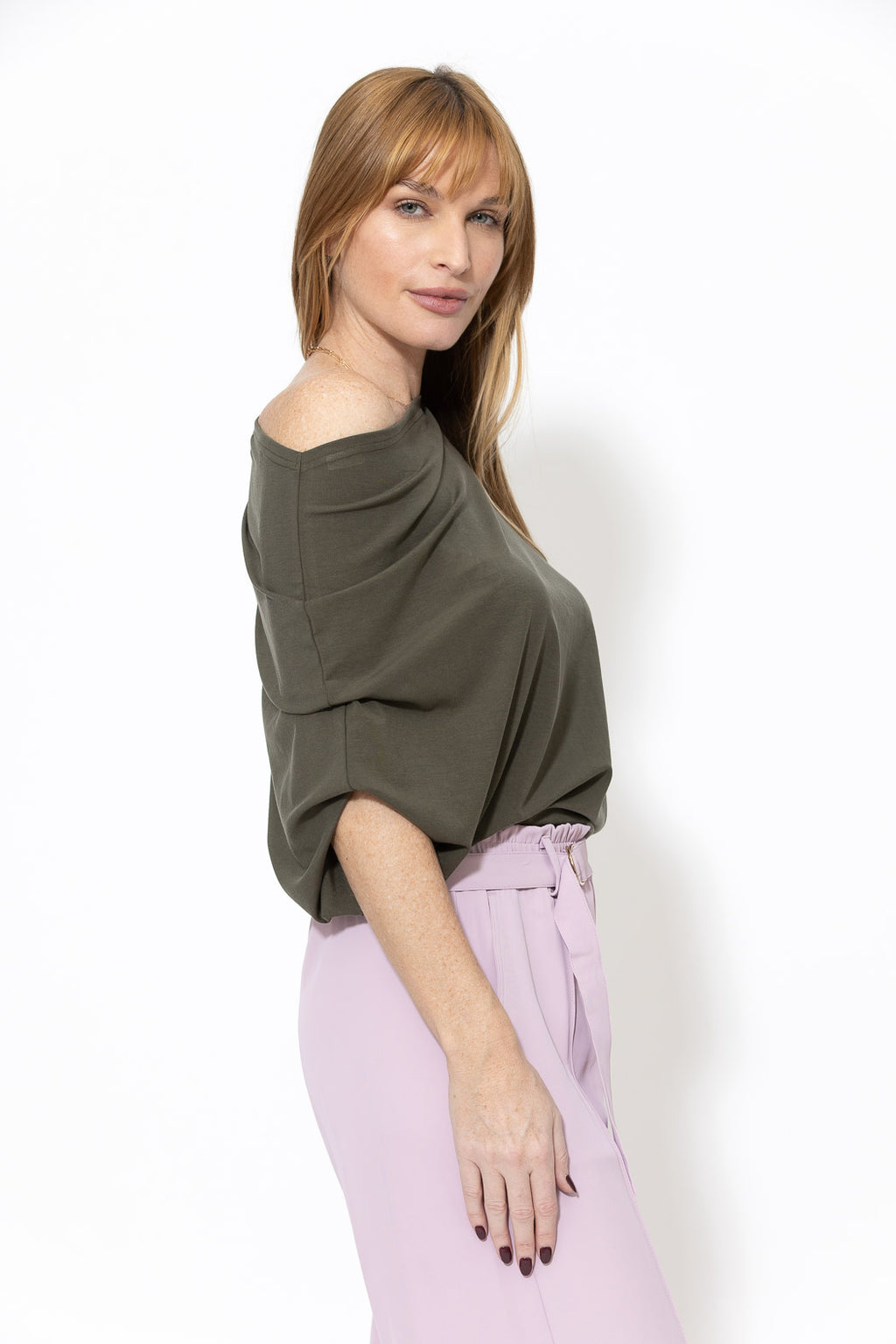 Forest Tencel Drape Top