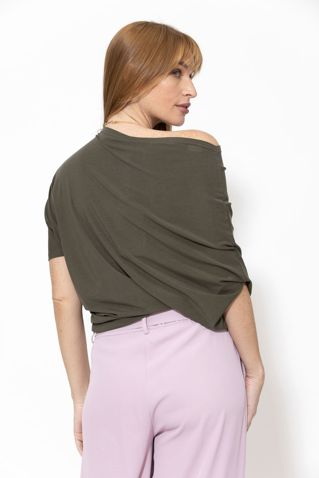 Forest Tencel Drape Top