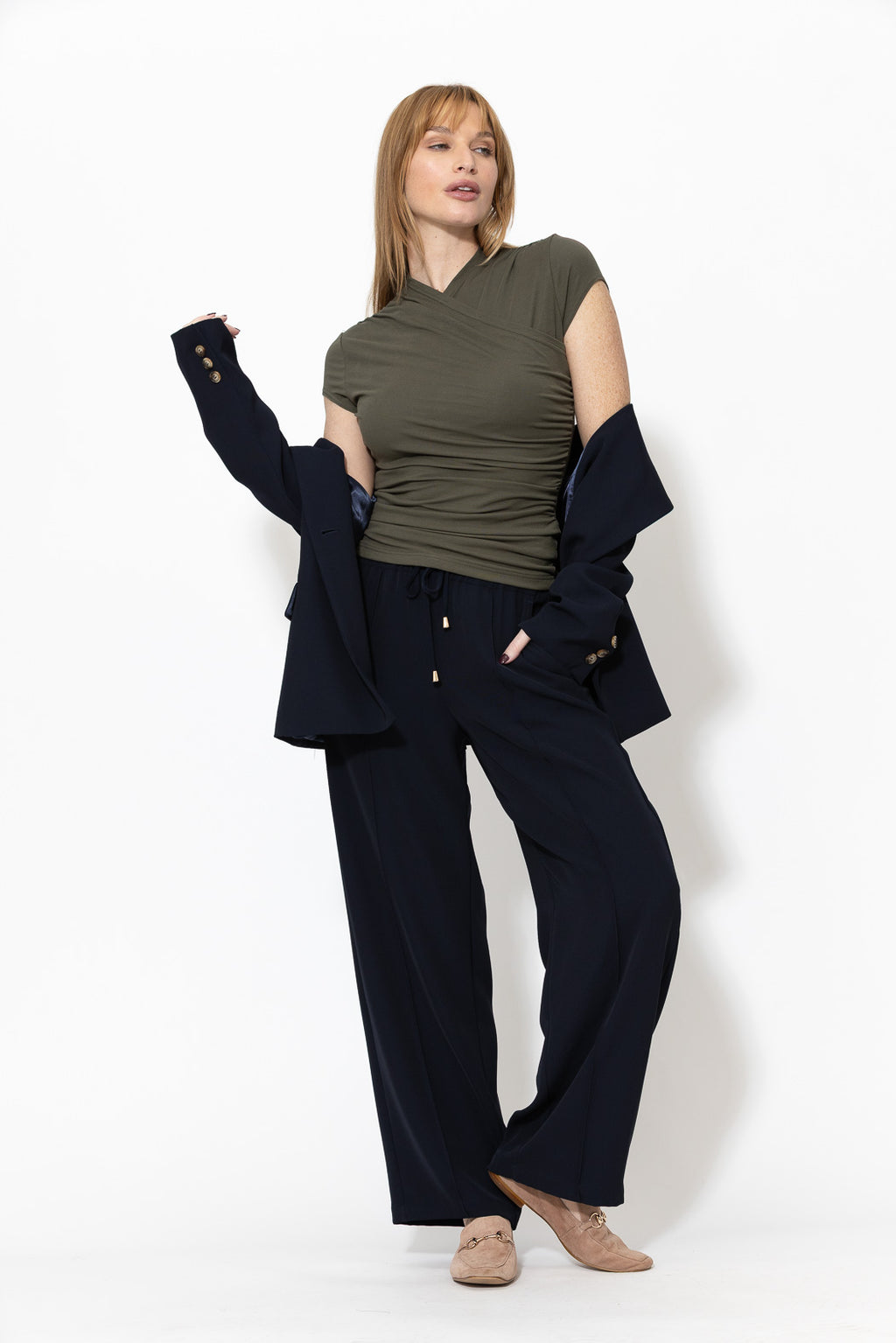 Khaki Tencel Liv Top