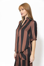 Chocolate Stripe Glow Blogger Shirt
