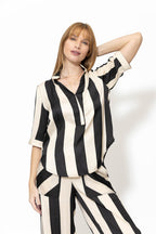 Ivory Stripe Glow Blogger Shirt