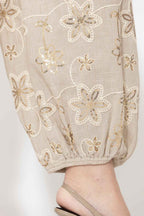 Sequin Embroidered Balloon Pant
