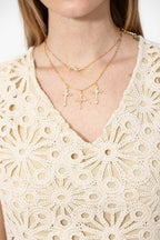 Ecru Crochet Flippy Top