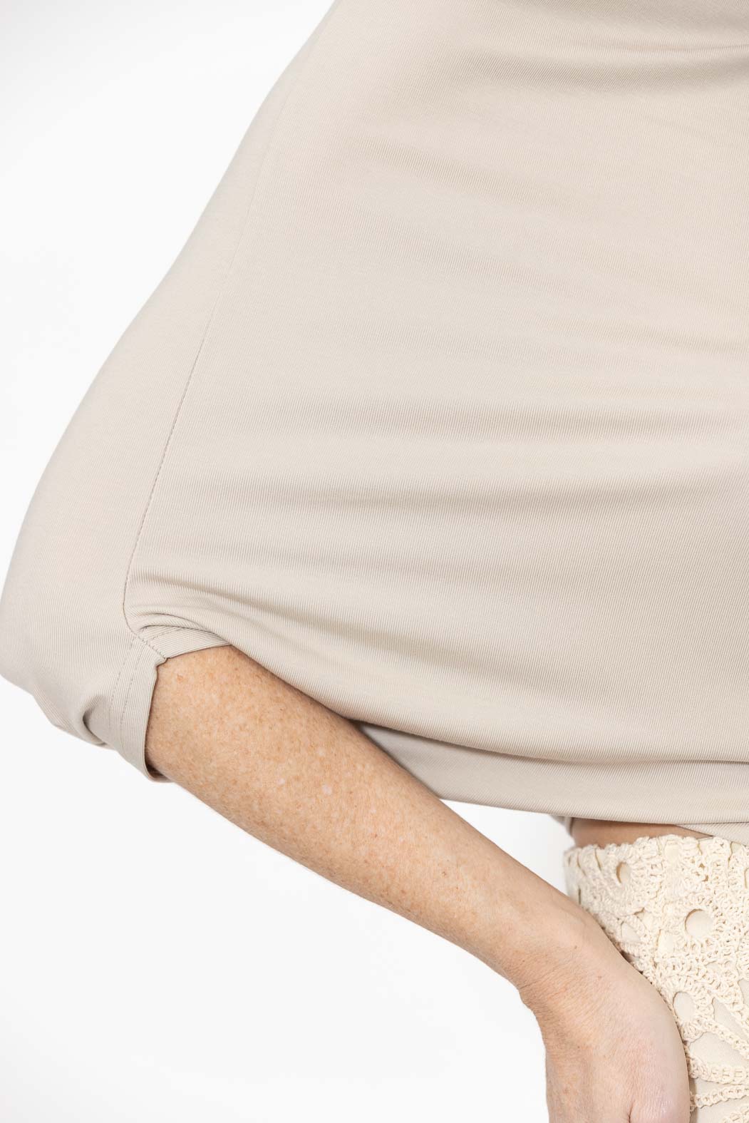 Putty Tencel Drape Top