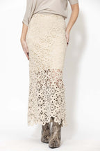 Ecru Crochet Skirt