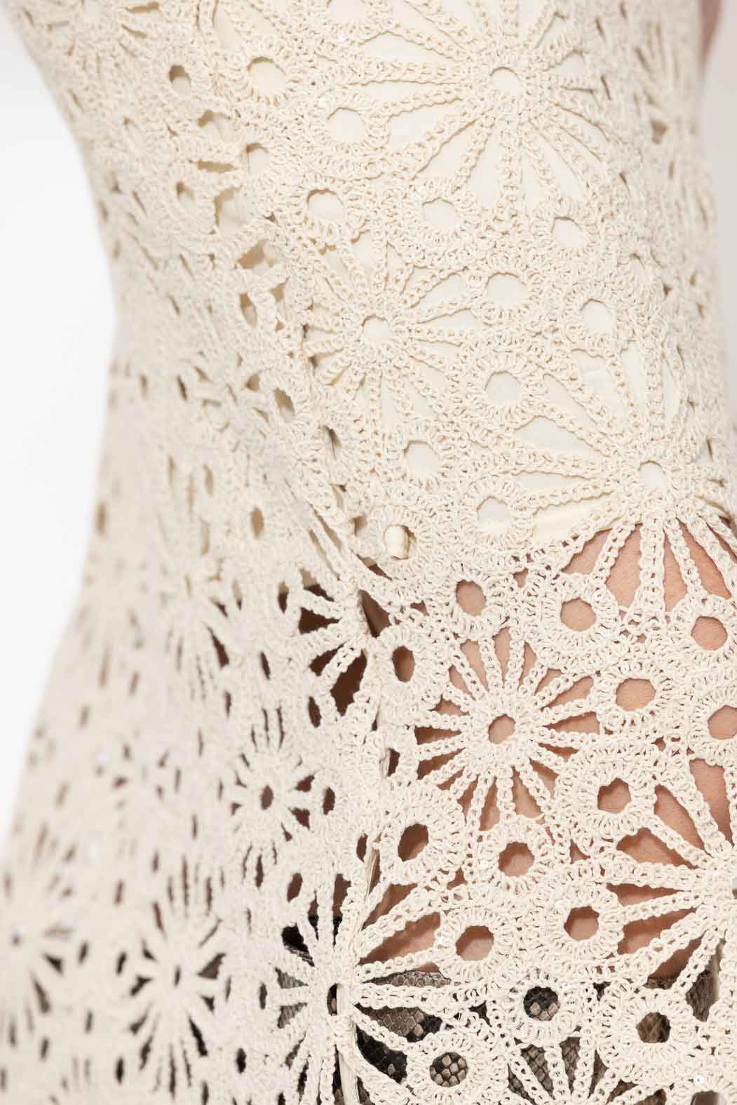 Ecru Crochet Skirt